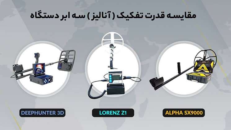 مقایسه فلزیاب الفا 9000 با فلزیاب دیپ هانتر و لورنز زد وان
