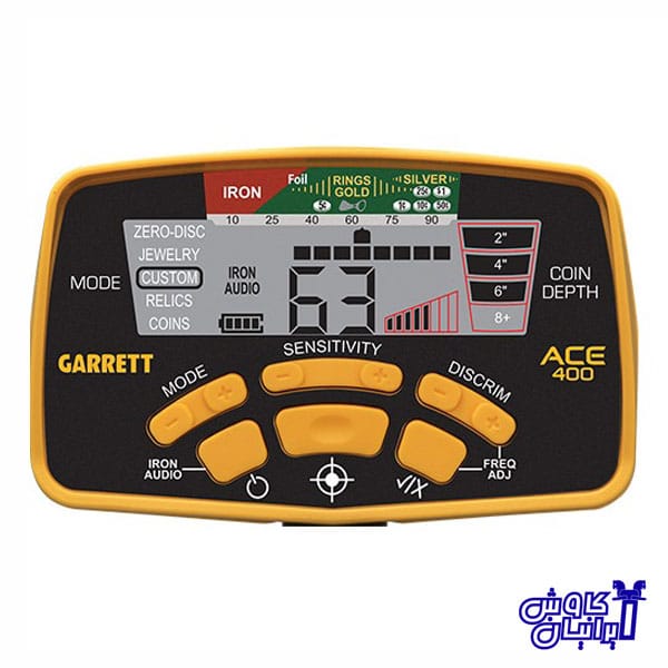 صفحه نمایش فلزیاب Garrett ACE400