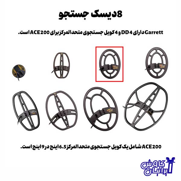 کویل جستجو فلزیاب گرت ایس 200